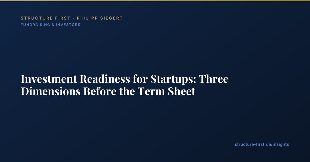 Investment Readiness for Startups: The Three Dimensions Investors ...